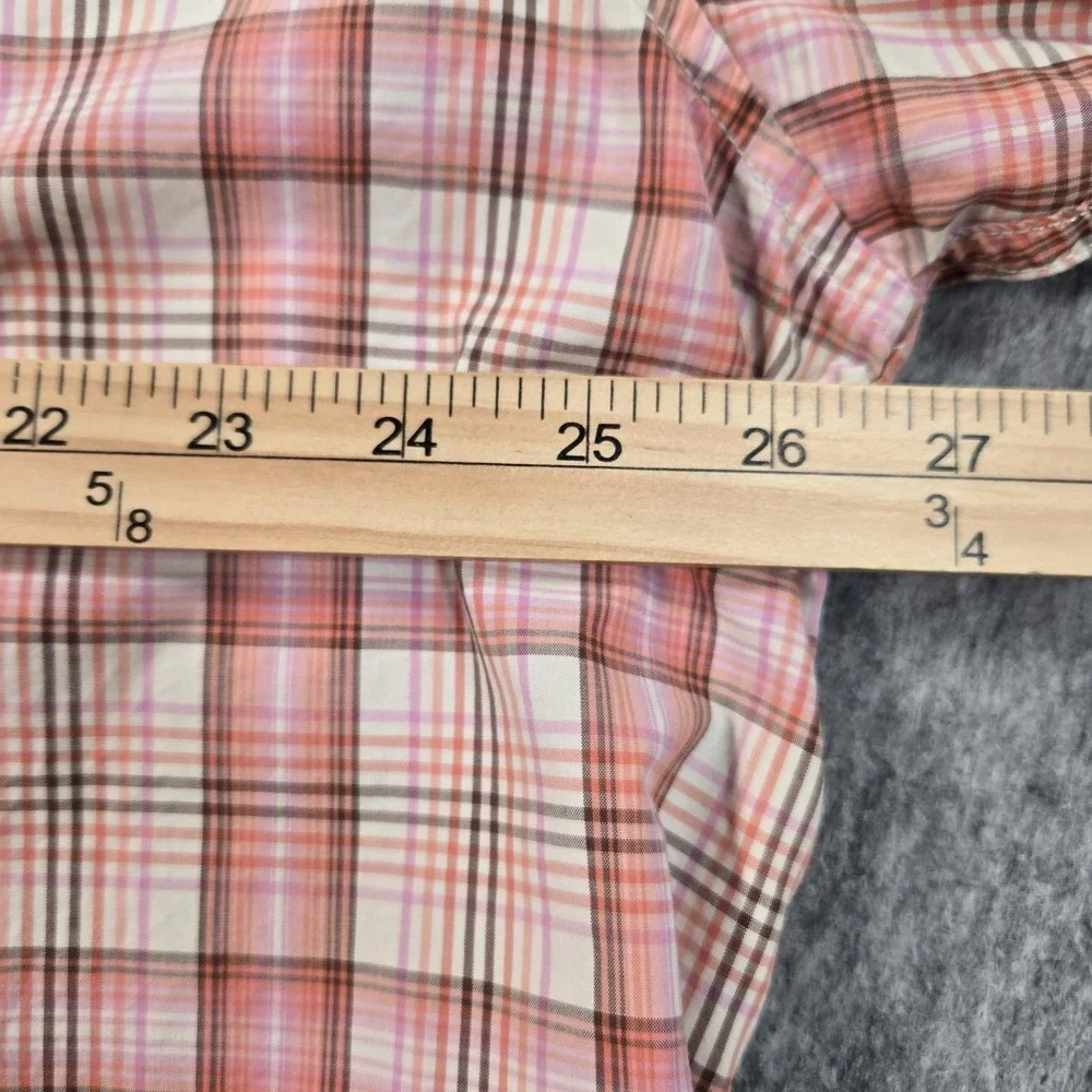 Tommy Bahama Shirt Mens 2XL‎ Pink Plaid Long Sleeve Button Front Casual Cotton